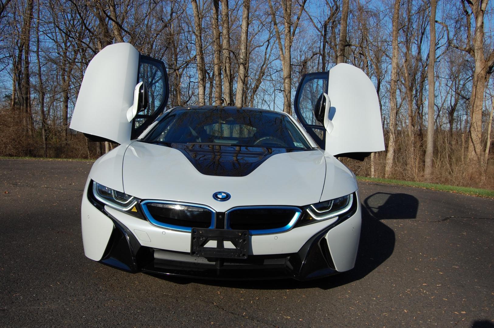 2019 White /Brown Leather BMW i8 (WBY2Z4C50KV) with an 3 cylinder Turbo/ Electric drive engine, Automatic transmission, located at 6528 Lower York Road, New Hope, PA, 18938, (215) 862-9555, 40.358707, -74.977882 - Here we have a beautiful looking and driving 2019 BMW i8 with 7,497 miles. This BMW has a 3 cylinder turbo gas engine with electric motors putting power to all four wheels via an automatic transmission. The interior offers brown leather, keyless entry, cruise control, tilt steering wheel, power wind - Photo#1